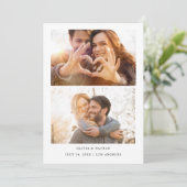 Simple Elegant Text and 2 Photos | Wedding 招待状 (スタンド正面)