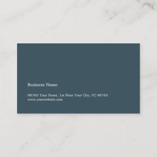 Simple Elegant Texture White Blue Consultant 名刺 (裏面)