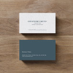 Simple Elegant Texture White Blue Consultant 名刺<br><div class="desc">Elegant customizable business card template with texture white and dark blue background. Minimalist and clean design.  Perfect for attorney,  lawyer,  consultants,  finance related professionals.</div>
