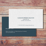 Simple Elegant Texture White Blue Consultant 名刺<br><div class="desc">Elegant customizable business card template with texture white and dark blue background. Minimalist and clean design.  Perfect for attorney,  lawyer,  consultants,  finance related professionals.</div>