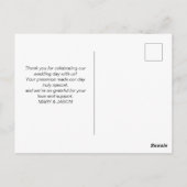 Simple Elegant Thank You Card ポストカード (裏面)