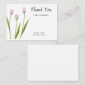 Simple & Elegant Thank You Card | Pink Flower | Pr ノートカード (正面/裏面)