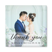 Simple Elegant Thank You Wedding Photo