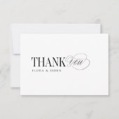 Simple Elegant Timeless Typography Thank You ノートカード (正面)