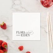 Simple Elegant Timeless Typography Wedding スタンダードカクテルナプキン (インサイチュ)