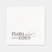 Simple Elegant Timeless Typography Wedding スタンダードカクテルナプキン (正面)