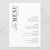 Simple Elegant Timeless Typography Wedding メニュー (正面)