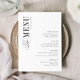 Simple Elegant Timeless Typography Wedding メニュー