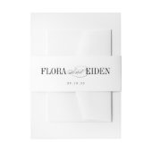 Simple Elegant Timeless Typography Wedding 招待状ベリーバンド (正面例)