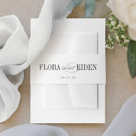 Simple Elegant Timeless Typography Wedding 招待状ベリーバンド