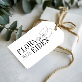 Simple Elegant Timeless Typography Wedding Favor ギフトタグ