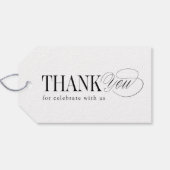 Simple Elegant Timeless Typography Wedding Favor ギフトタグ (裏面横)