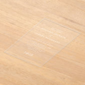 Simple Elegant Transparent Wedding Invitation アクリル招待状 (レイダウン)