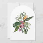 Simple Elegant Tropical 90th Birthday 招待状 (裏面)