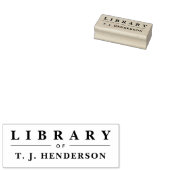 Simple Elegant Typography Custom Name Library Book ラバースタンプ (押印)