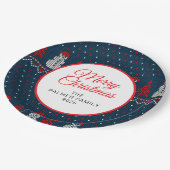 Simple Elegant Ugly Christmas | Family Custom Name ペーパープレート (アングル)