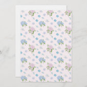 Simple Elegant Watercolor Hydrangea Flowers 招待状 (正面/裏面)