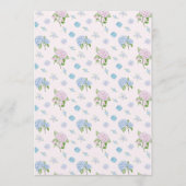 Simple Elegant Watercolor Hydrangea Flowers 招待状 (正面)