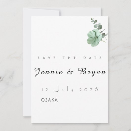 Simple Elegant Wedding Card Design (正面)