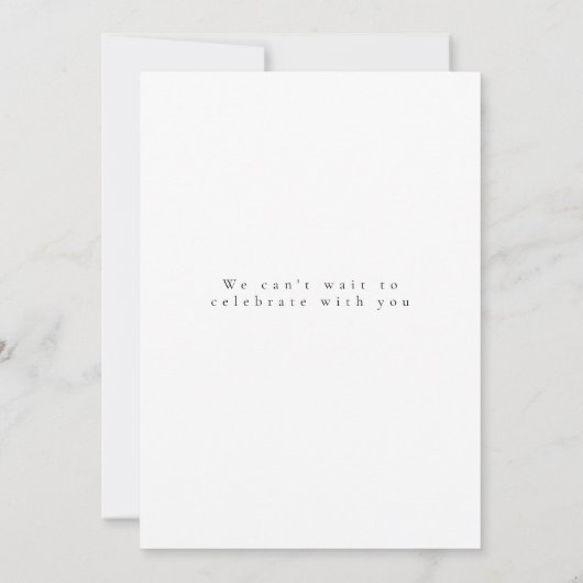 Simple Elegant Wedding Card Design (裏面)