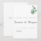Simple Elegant Wedding Card Design (正面/裏面)