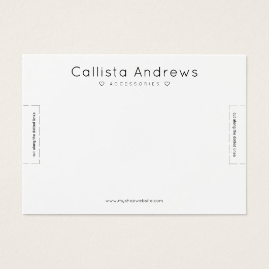 Simple Elegant White Black Hearts Bracelet Display (正面)