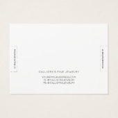 Simple Elegant White Black Hearts Bracelet Display (裏面)