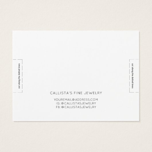 Simple Elegant White Black Hearts Bracelet Display (裏面)