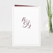 Simple elegant white gold burgundy Program プログラム (裏面)