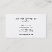 Simple elegant white gold professional 名刺 (裏面)