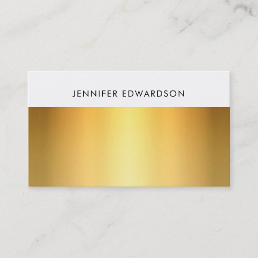 Simple elegant white gold professional 名刺 (正面)