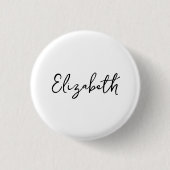 Simple & Elegant White Pin - Discreet Accessory 缶バッジ (正面)