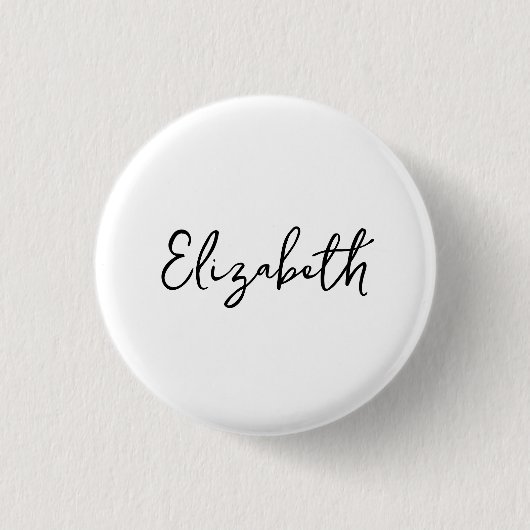 Simple & Elegant White Pin - Discreet Accessory 缶バッジ (正面)