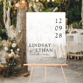 Simple Elegant White Transparent Wedding アクリルサイン