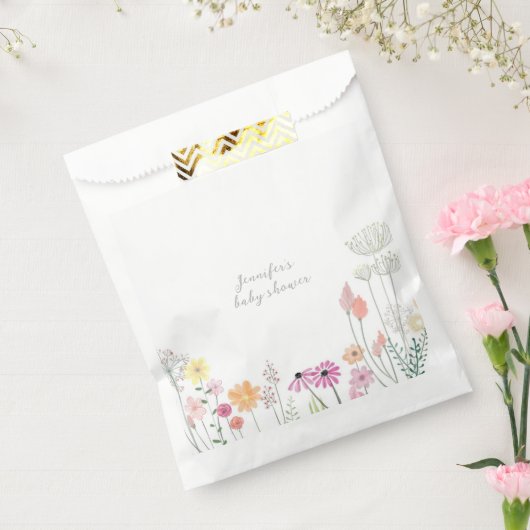 Simple Elegant Wildflower Baby Shower  フェイバーバッグ (封をした状態)