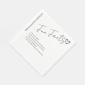 Simple Engagement Party Fun facts Name Wedding スタンダードランチョンナプキン (角)