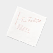 Simple Engagement Party Fun facts Name Wedding  箔ナプキン (左)