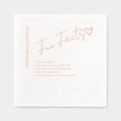 Simple Engagement Party Fun facts Name Wedding  箔ナプキン (正面)