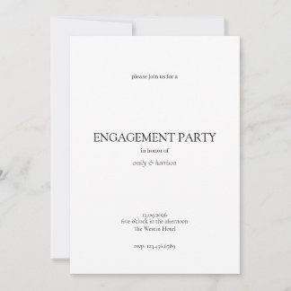 Simple Engagement Party Invitation 招待状