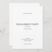 Simple Engagement Party Invitation 招待状 (正面/裏面)