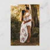 Simple Eucalyptus Greenery QR Code & Photo Wedding エンクロージャーカード (裏面)