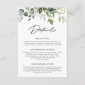 Simple Eucalyptus Greenery QR Code Wedding エンクロージャーカード (正面)
