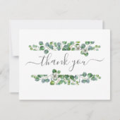 Simple Eucalyptus Greenery Wedding サンキューカード (正面)