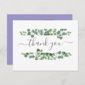 Simple Eucalyptus Greenery Wedding サンキューカード (正面/裏面)