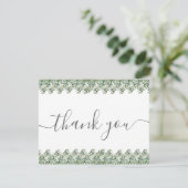 Simple Eucalyptus Greenery Wedding サンキューカード (スタンド正面)