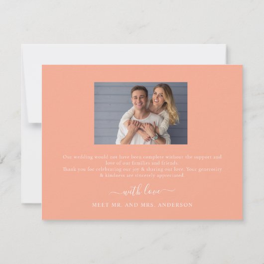 Simple Eucalyptus Greenery Wedding サンキューカード (裏面)