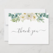 Simple Eucalyptus Greenery Wedding サンキューカード (正面)