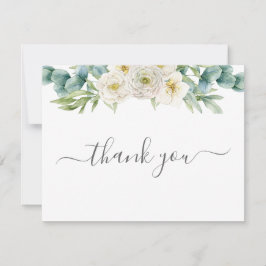 Simple Eucalyptus Greenery Wedding サンキューカード