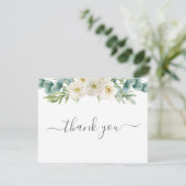 Simple Eucalyptus Greenery Wedding サンキューカード (スタンド正面)