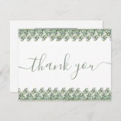 Simple Eucalyptus Greenery Wedding サンキューカード (正面/裏面)